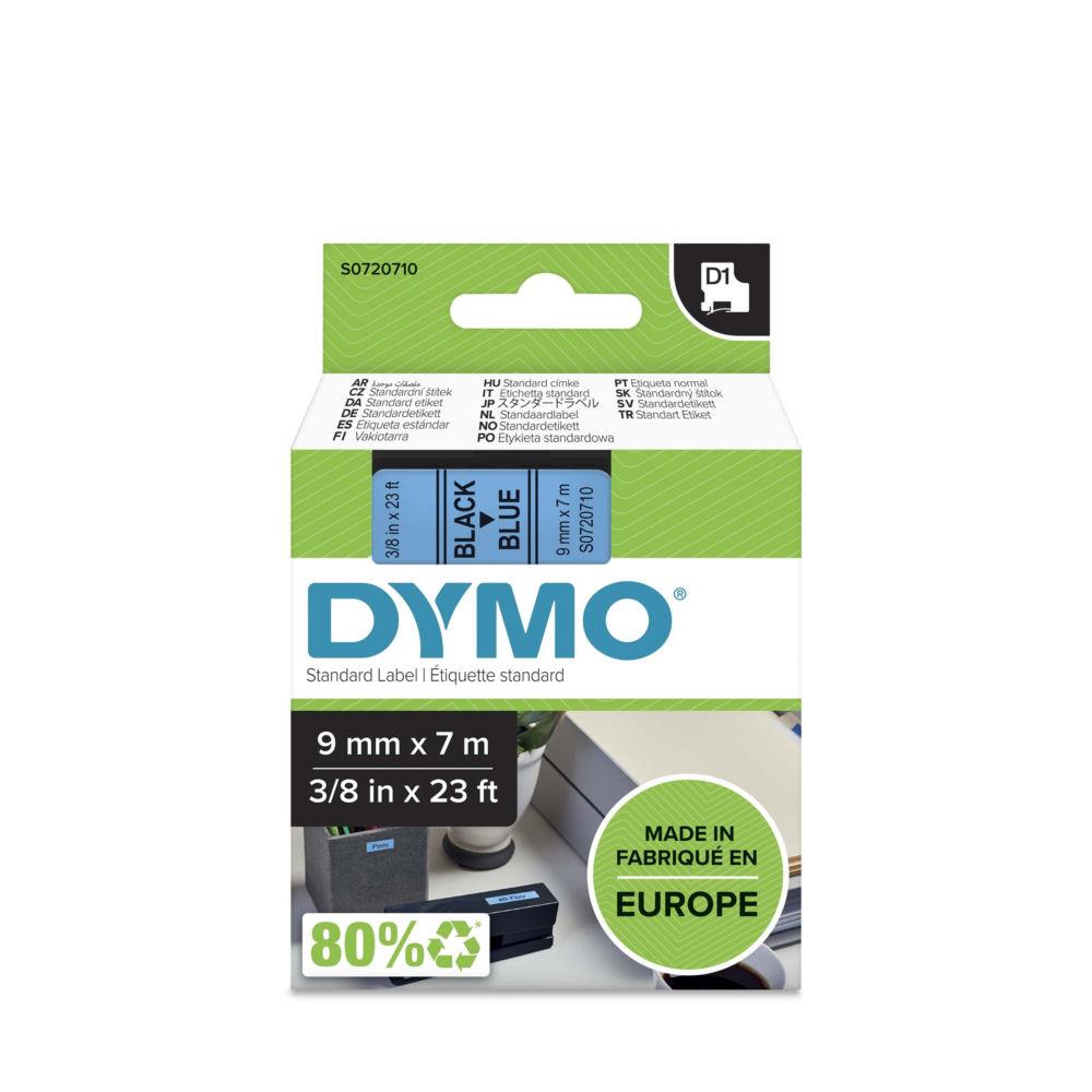 Ruban Dymo D1 - 40916 - Ruban noir/bleu - 9 mm x 7 m