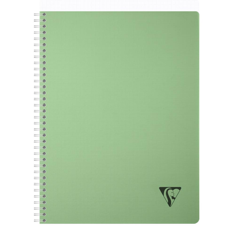 Cahier � spirale Clairefontaine Linicolor A4 21 x 29,7 cm - 90g - Petits carreaux 5x5 - 180 pages - Vert