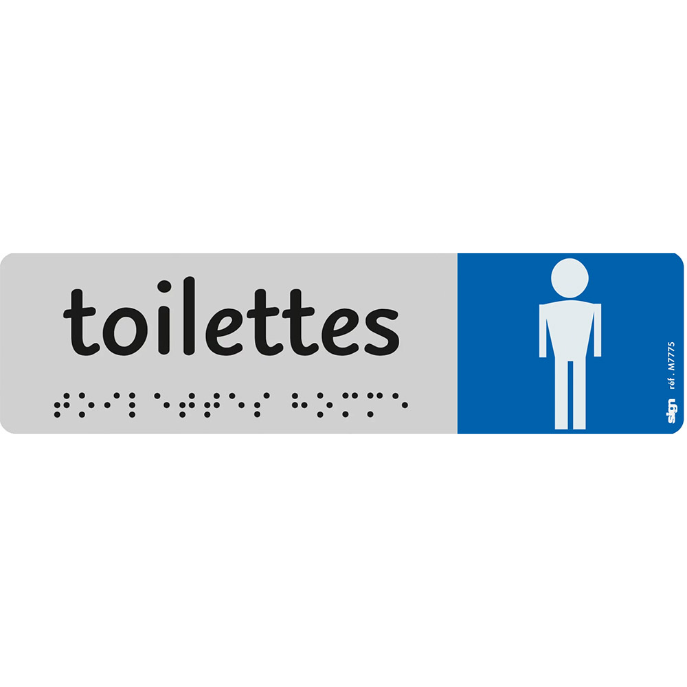 Durasign Plaque autocollante intrieur "TOILETTES HOMMES"