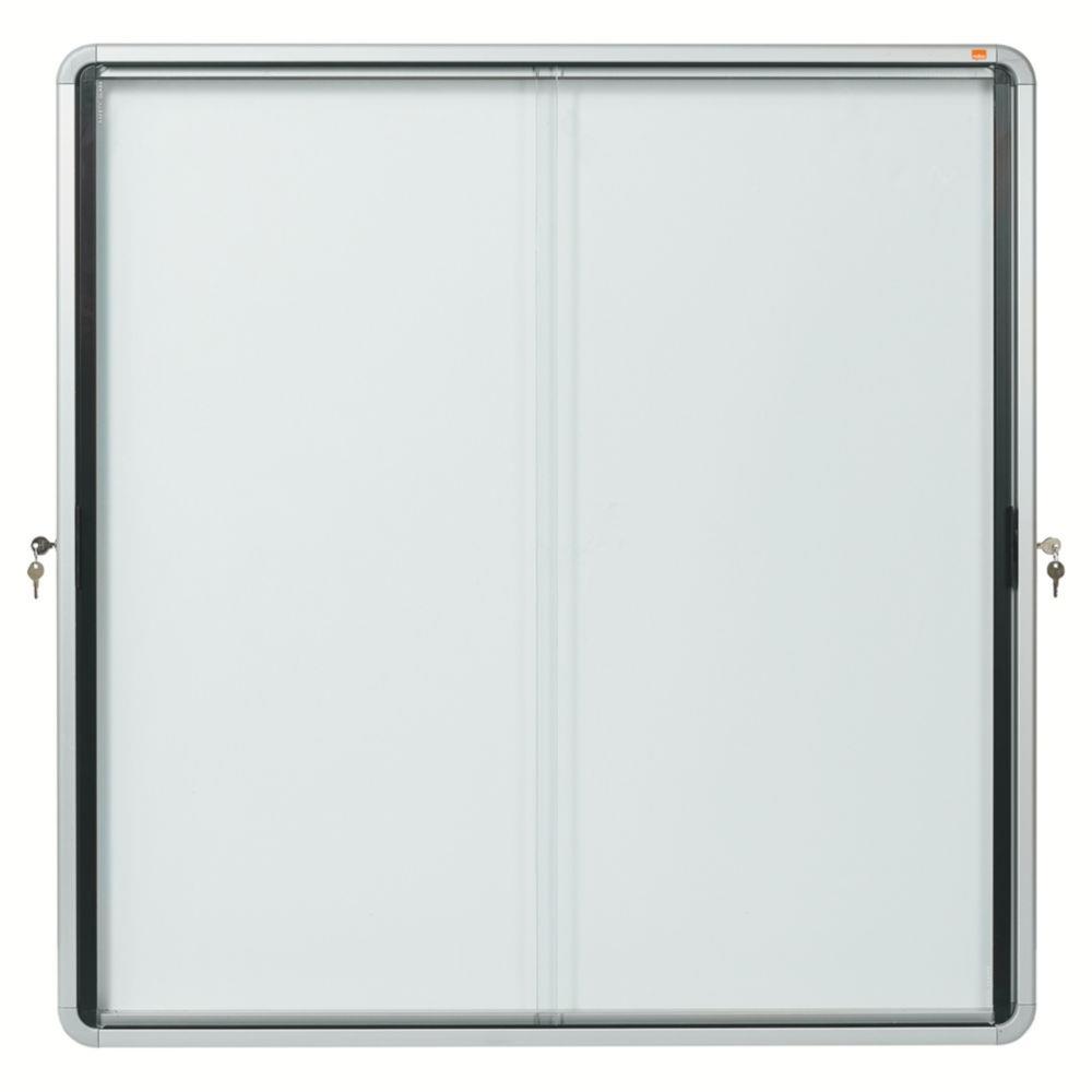 Vitrine d'extrieur porte-battante fond magntique Nobo - 12 feuilles - A4 - dimensions L99,5 x H97 x P4,5 cm