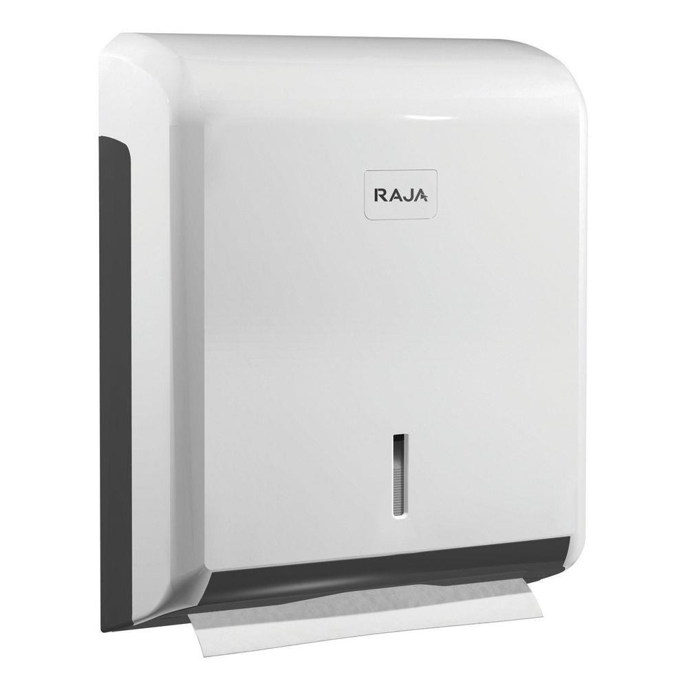 Distributeur d'essuie-mains en papier - plastique ABS - fermeture  cl - 265 x 340 x 110 mm - blanc