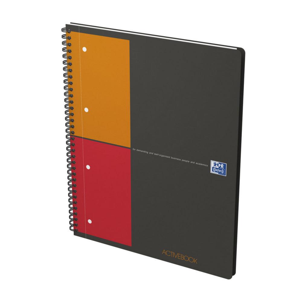 Cahier Oxford Activebook - reliure spirales - A4+ - 160 pages - petits carreaux