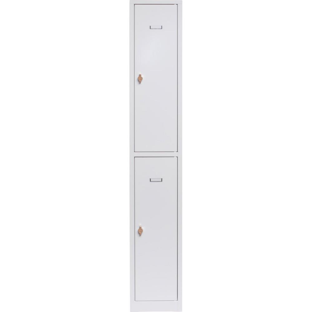 Vestiaire mtal monobloc Primo Iso 1 colonne de 2 casiers L 30 cm - Gris