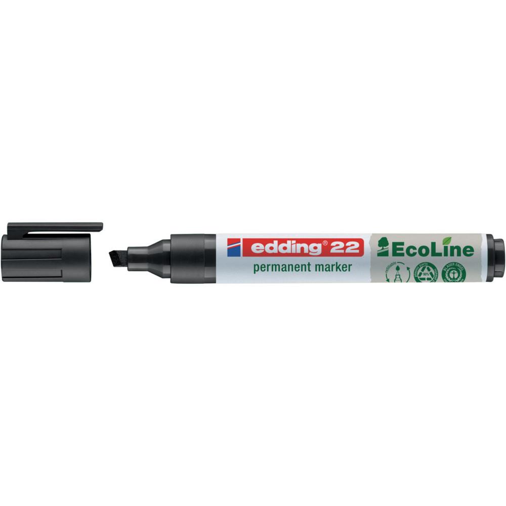Marqueur permanent 22 - pointe biseaute 5 mm - noir