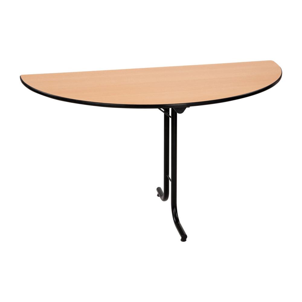 Table pliante Modulaire 1,2 de rond L140 cm  - Htre pieds Noir