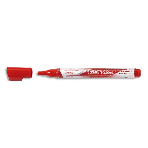 Marqueur rouge effaable  sec VELLEDA Pocket - pointe ogive - encre liquide rouge