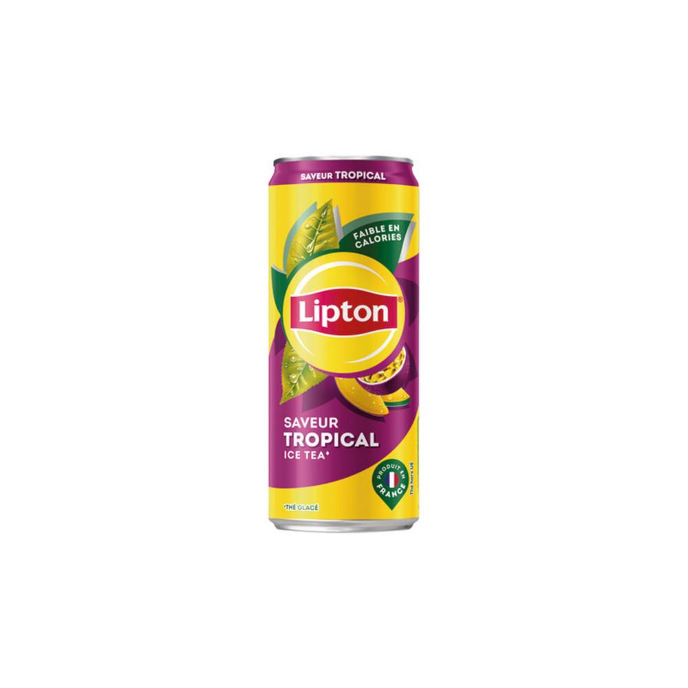 Ice Tea Lipton Tropical Canette slim 33 cl - Lot de 24