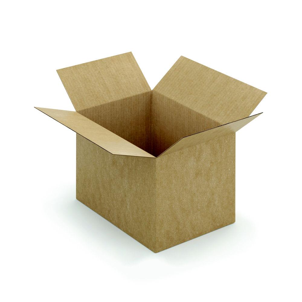 Caisse  montage instantan en carton simple cannelure brun - L.int. 35 x l.25 x h.25 cm - Lot de 20