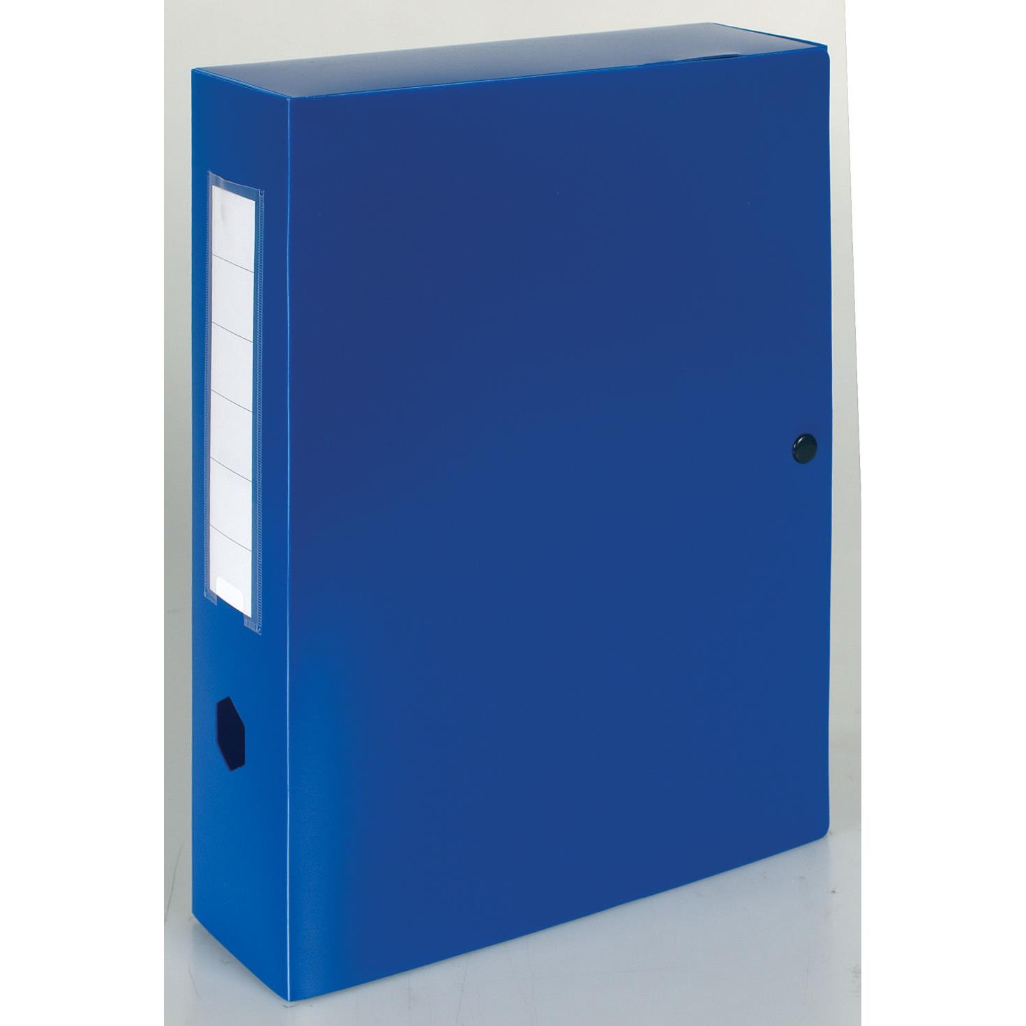 Bote de classement A4 Exacompta polypropylne - Dos 8 cm - Bleu - Lot de 10