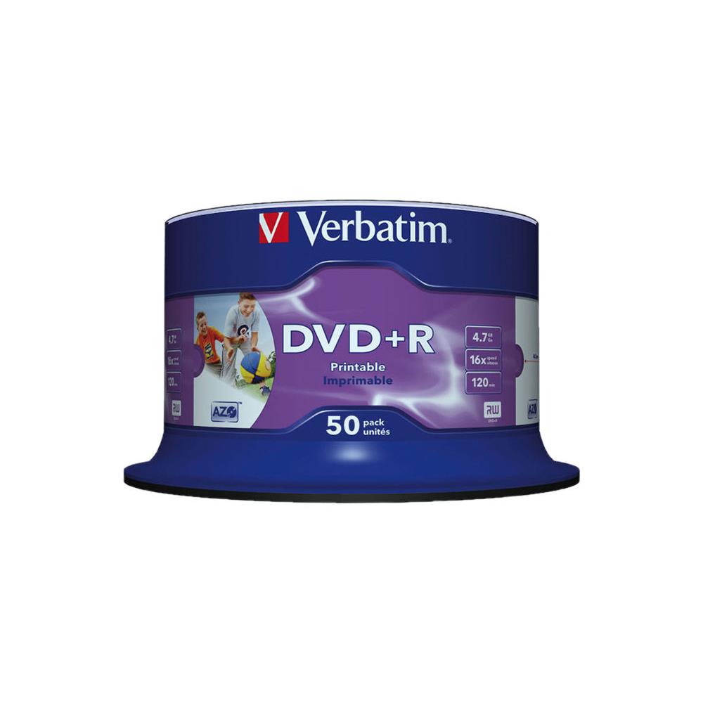 Verbatim dvd+r wide inkjet printable no id brand 4,7 go 50 pice(s)