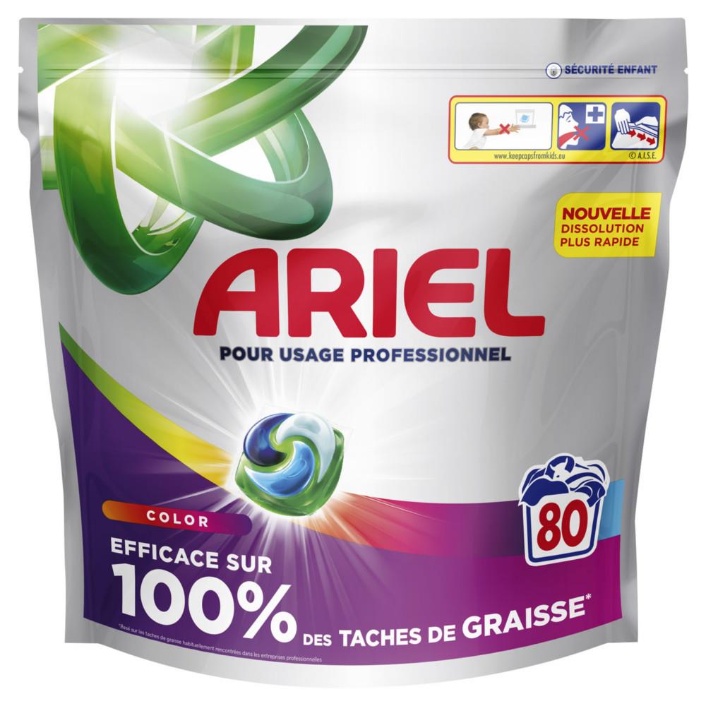 Lessive Professionnelle Ariel All in 1 PODS Colour Protect pour le linge - Bo�te de 80 doses