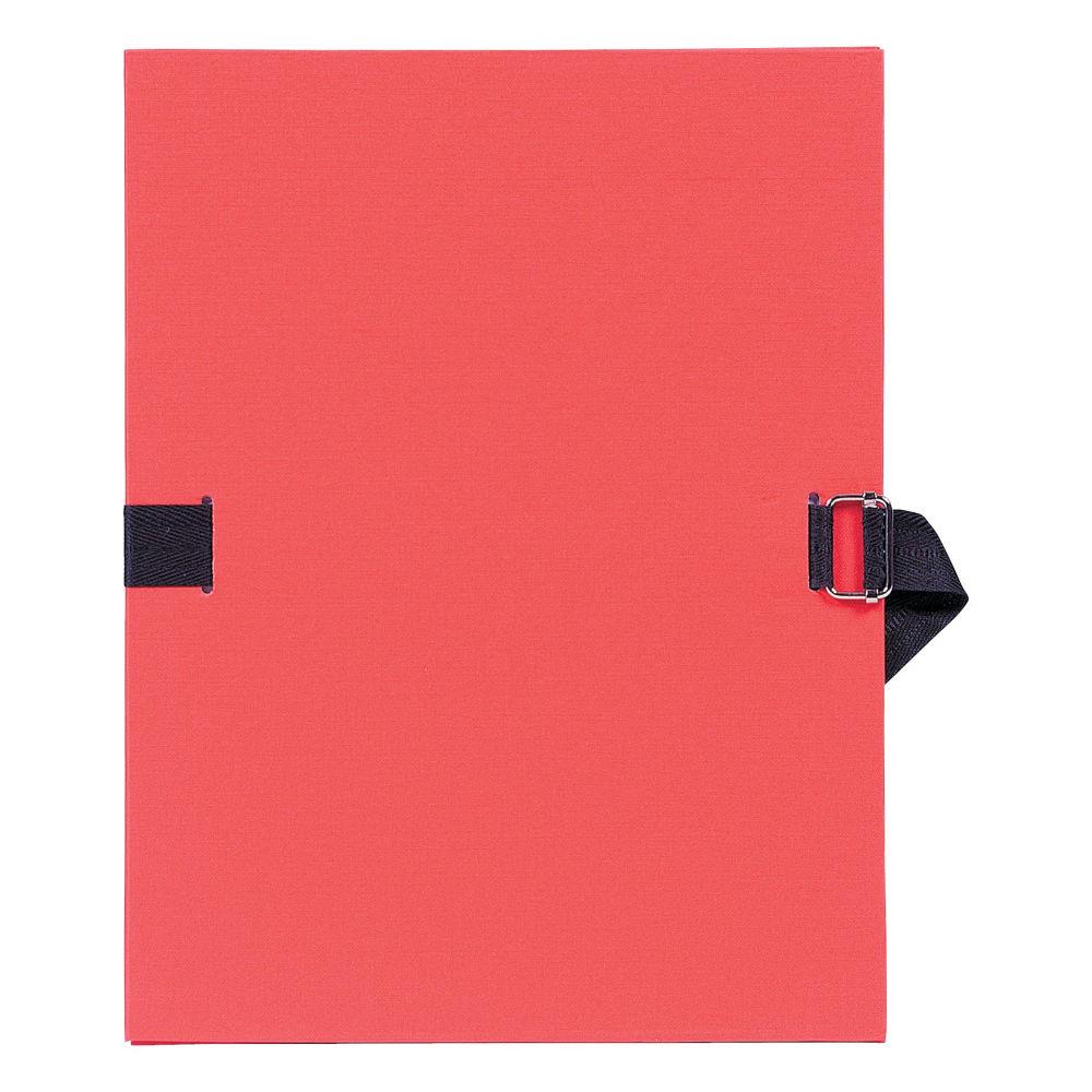 Chemise  dos extensible avec sangle - format 24 x 32 - qualit toile - Coloris Rouge