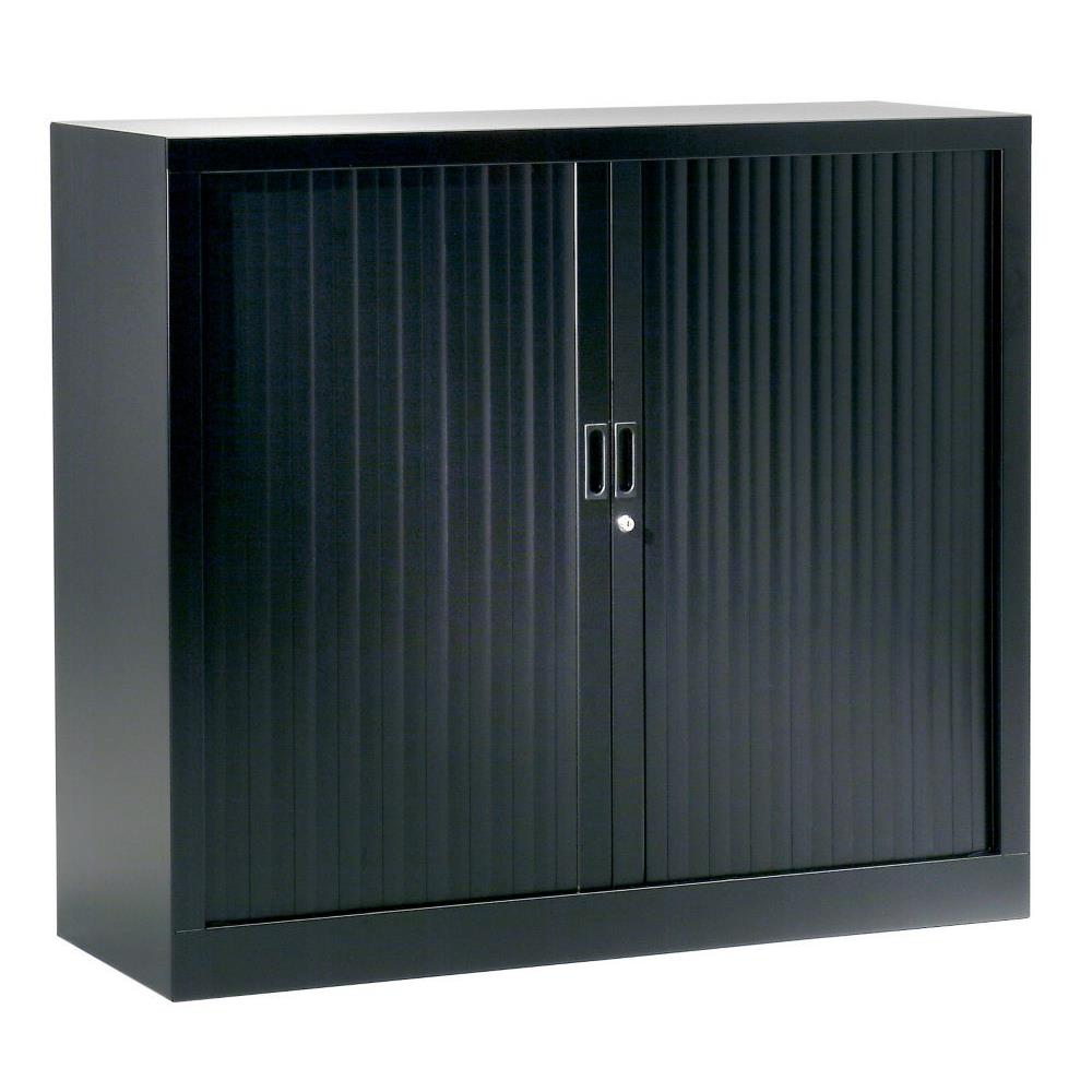 Armoire mtal monobloc  rideaux Gnric H.100 x L.120 cm - coloris Noir