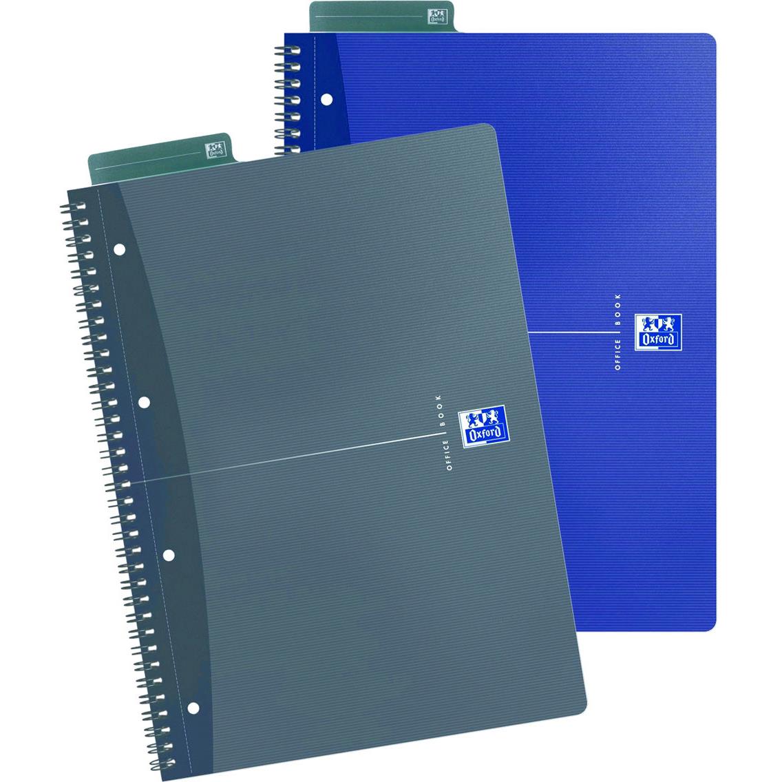 Cahier Oxford Essentials - reliure spirales - 21 x 29.7 cm - 180 pages - petits carreaux - couverture carte pellicule