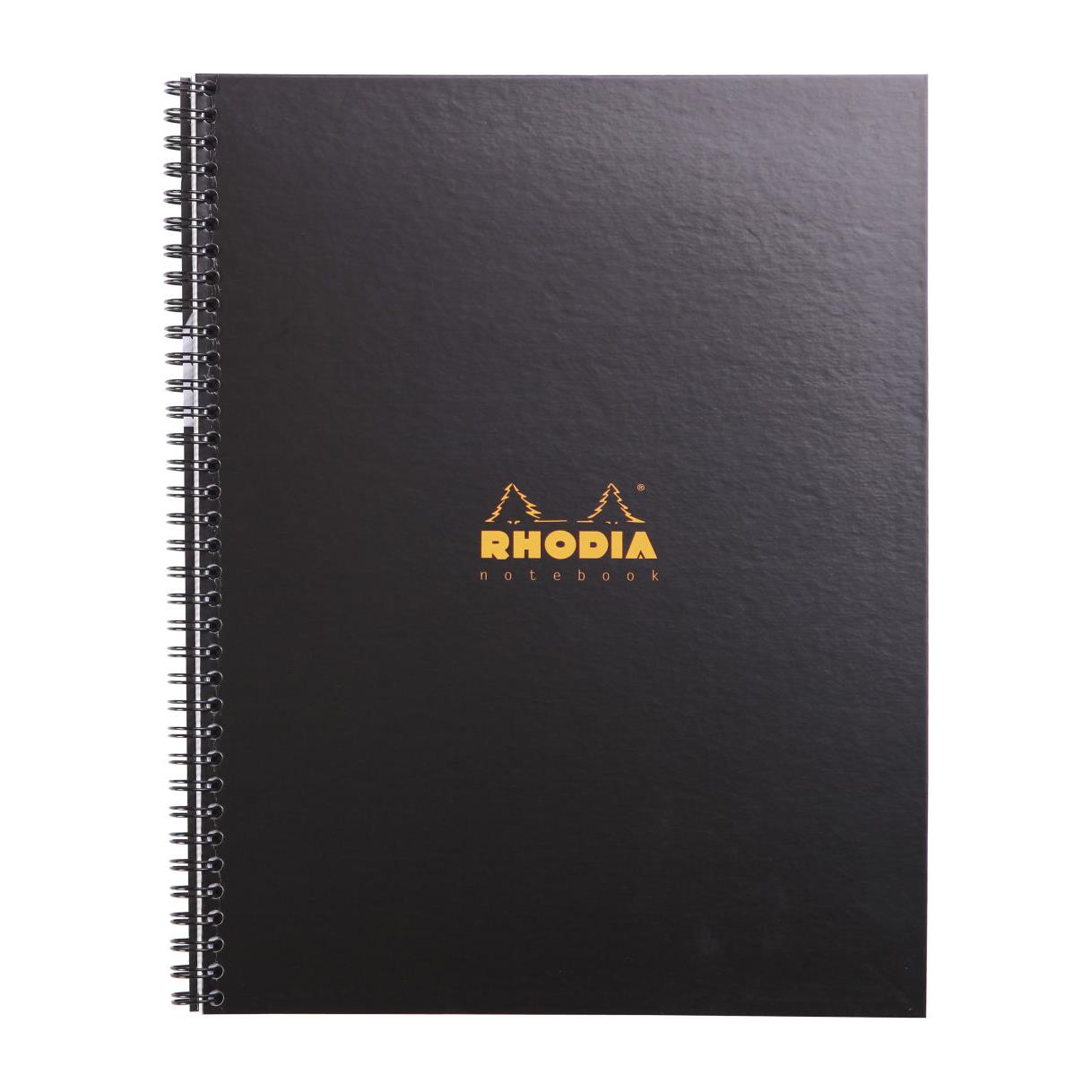 Cahier Rhodiactive Notebook Clairefontaine - A4+ - spirales - couverture remborde semi-rigide - 90 g/m2 - 160 pages - lign marg cadr
