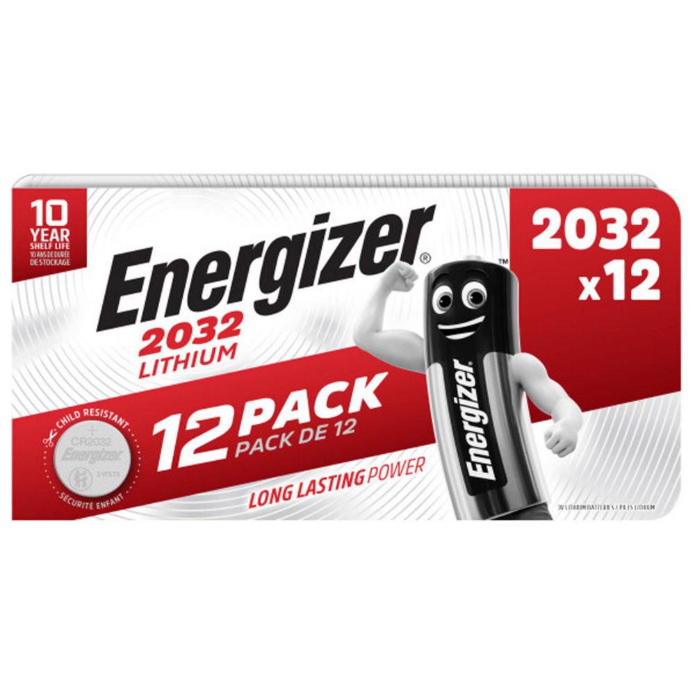 Pile bouton Energizer Lithium CR 2032 - Lot de 12