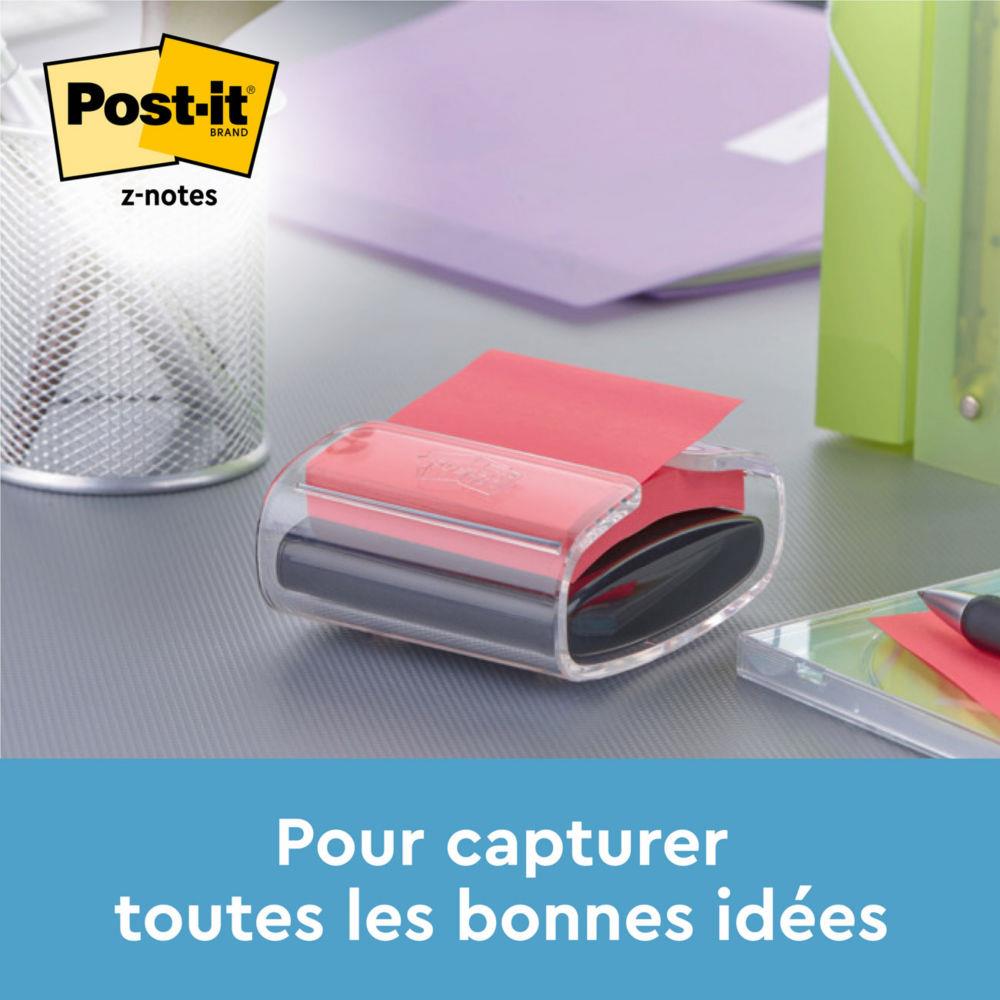 Dvidoir de Z-Notes Post-It Pro blanc + 12 blocs Super Sticky coloris assortis 76 x 76 mm