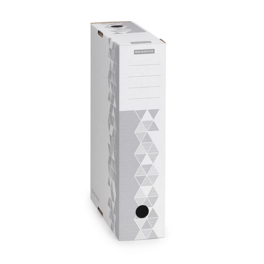 Bo�te archives Mondoffice Premium - Dos 8 cm - Gris