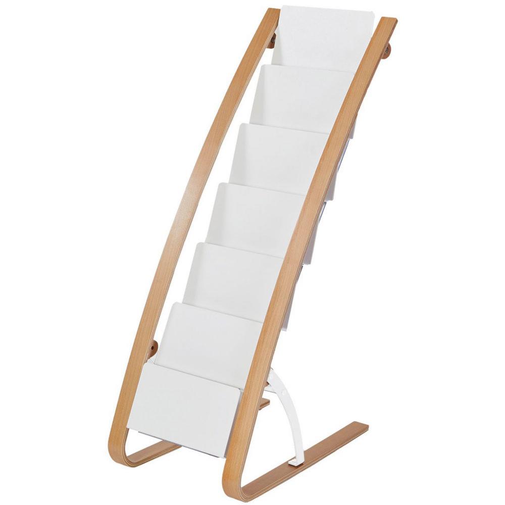 Prsentoir Alba Expo - 6 cases - Bois et blanc