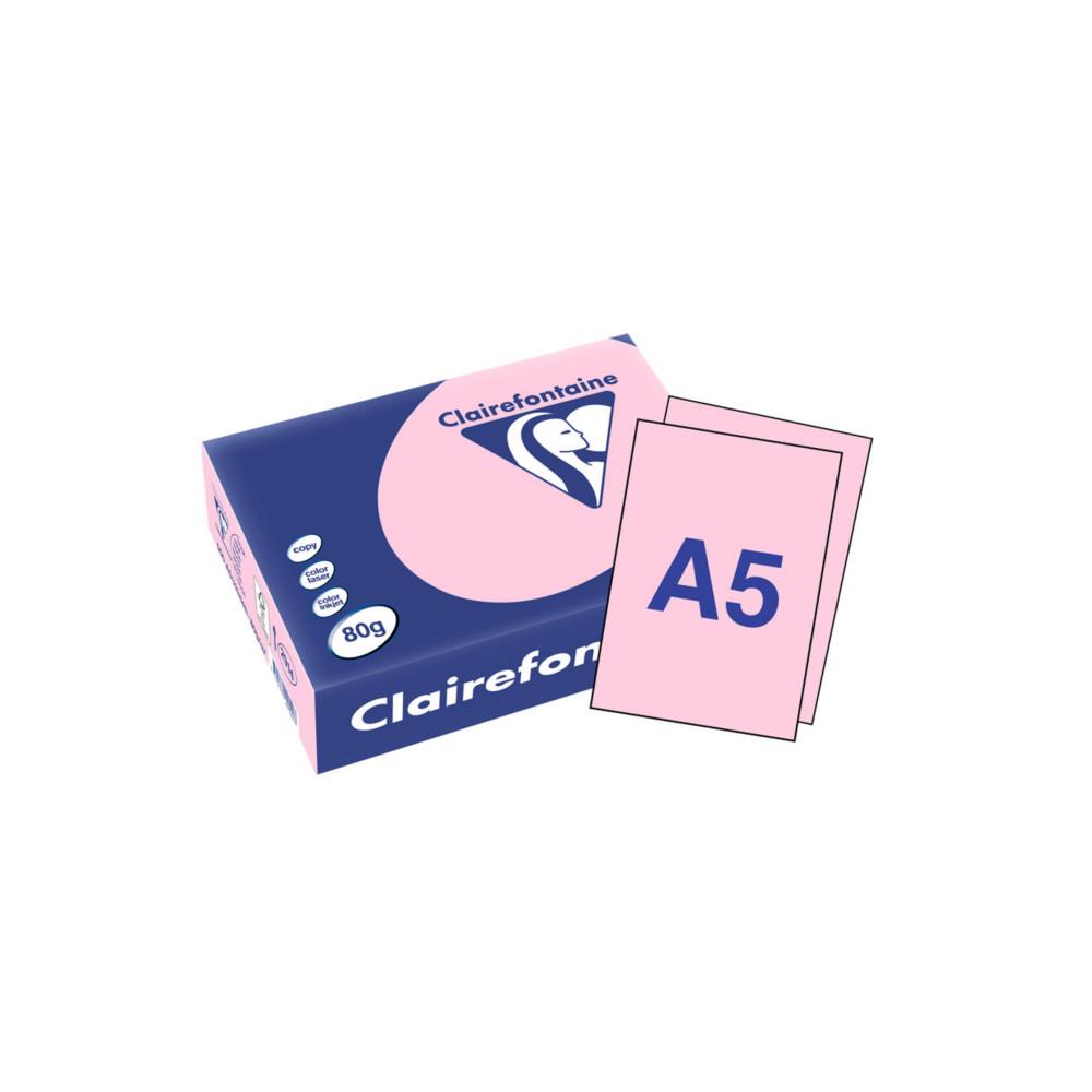 Papier A5 Clairefontaine couleur Troph�e - 80g - Ramette de 500 feuilles - Rose