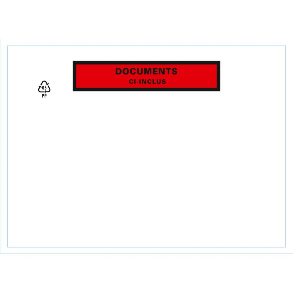 Pochette porte-documents Techmay ECO adh�sive - Documents ci-inclus - Format C5 - 228 x 165 mm - Bo�te de 250