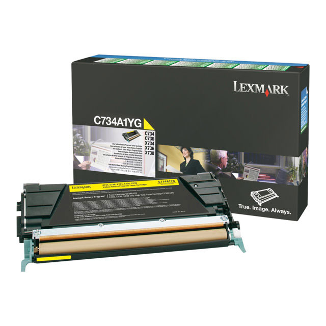 Cartouches de toner - Lexmark c734a1yg cartouche de toner 1 pice(s) original jaune
