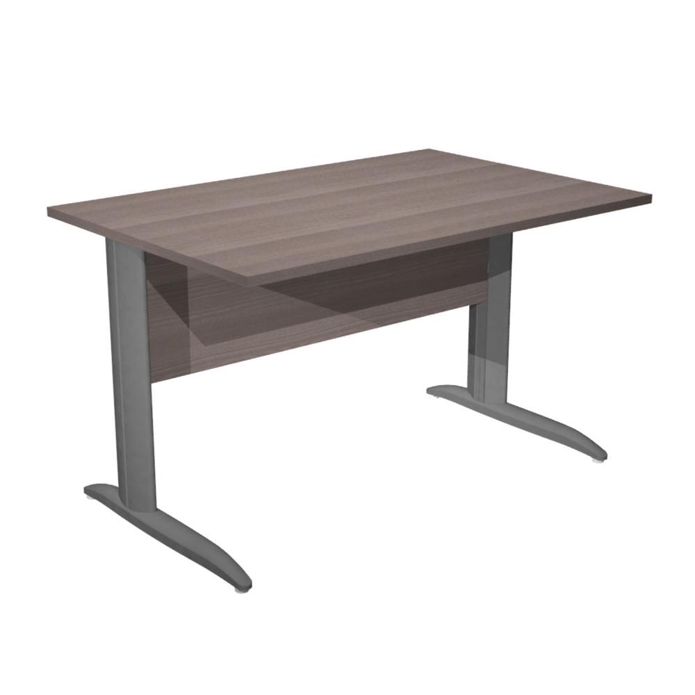 Bureau droit Pulse m�tal - L120 x P80 cm - plateau cendre - pieds L anthracite