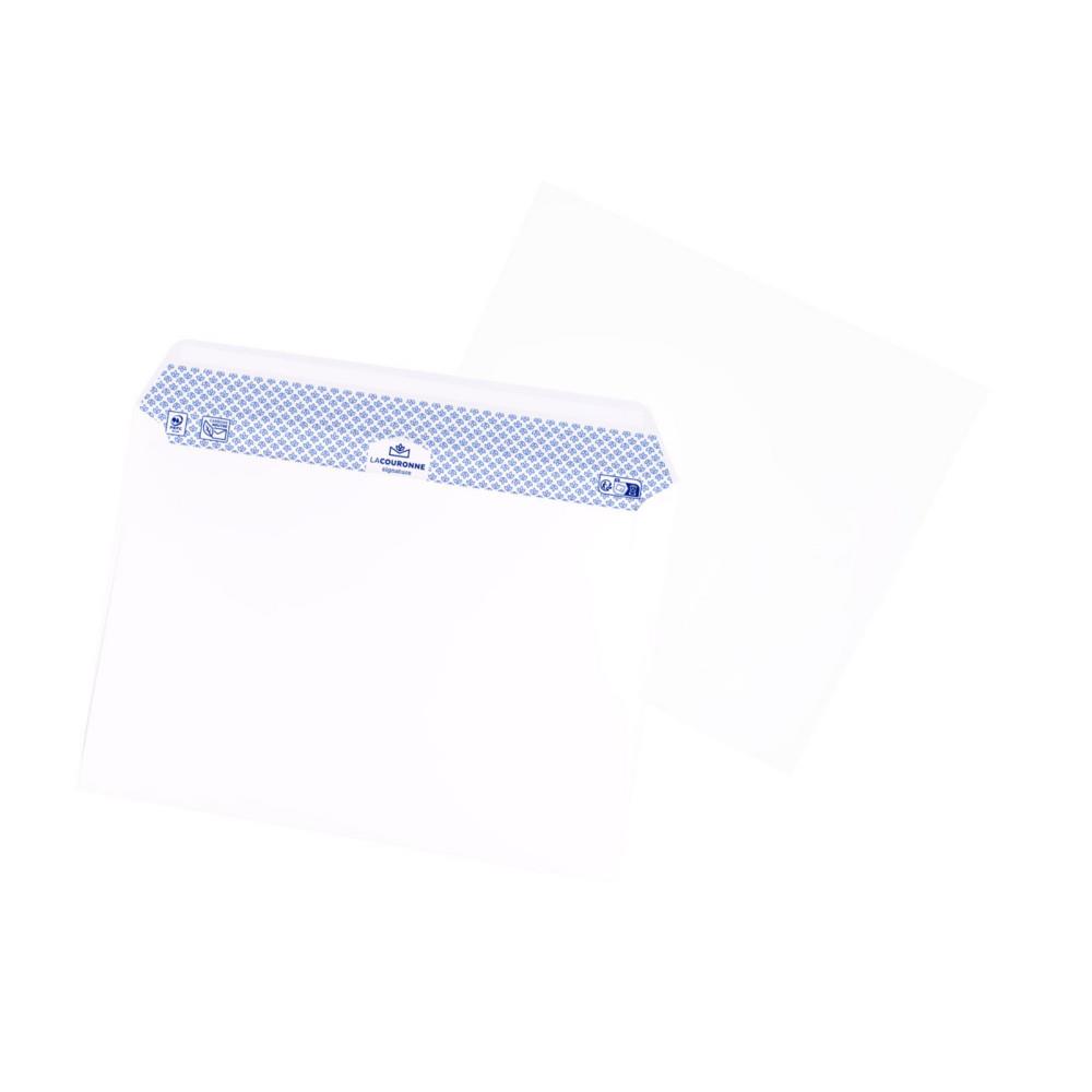 Enveloppe blanche La Couronne C4 229 x 324 mm 100g sans fen�tre - autocollante avec bande protectrice - Lot de 250