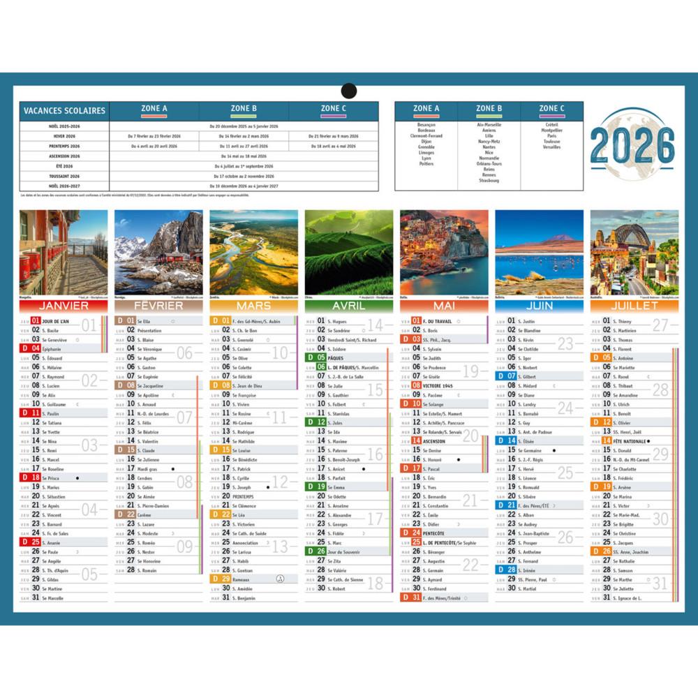 Calendrier bancaire Plante - 21 x 26,5 cm