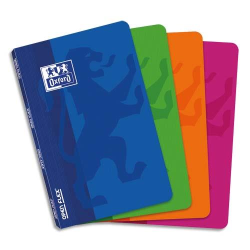 Carnet Oxford OPENFLEX reliure piqre - 11x17cm - 96 pages 90g - 5x5 - Couverture polypro assortie