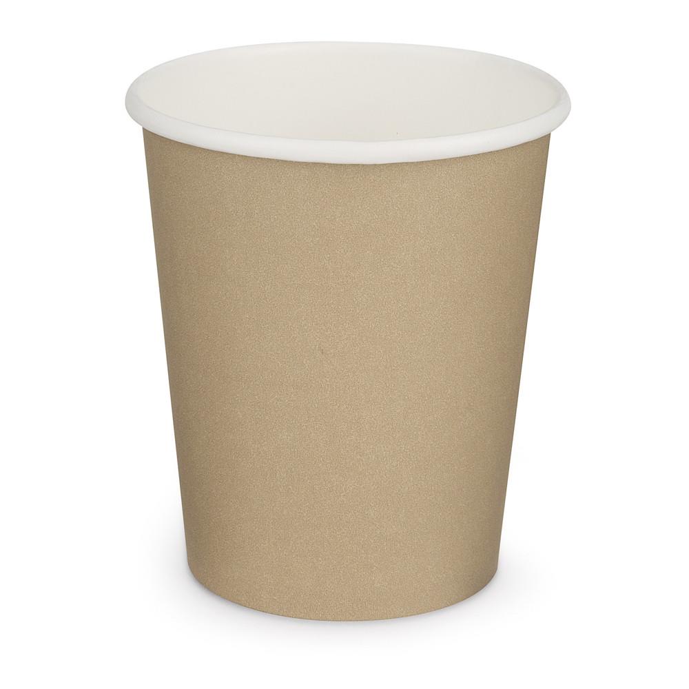 Gobelets carton jetables - 24cl - brun - paquet 50 units