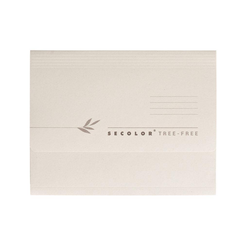 Chemise porte documents Jalema  soufflet Tree-Free A4 en carton recyclable - Beige - lot de 10