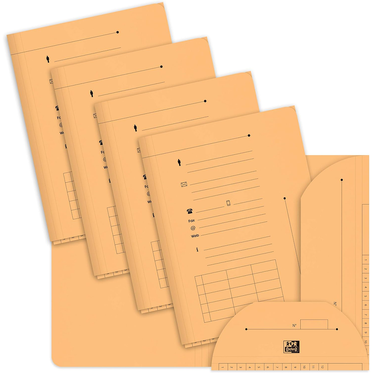 Chemise 2 rabats HV Ultimate pour dossiers suspendus - orange - 23.5 x 31,5 cm - paquet de 25