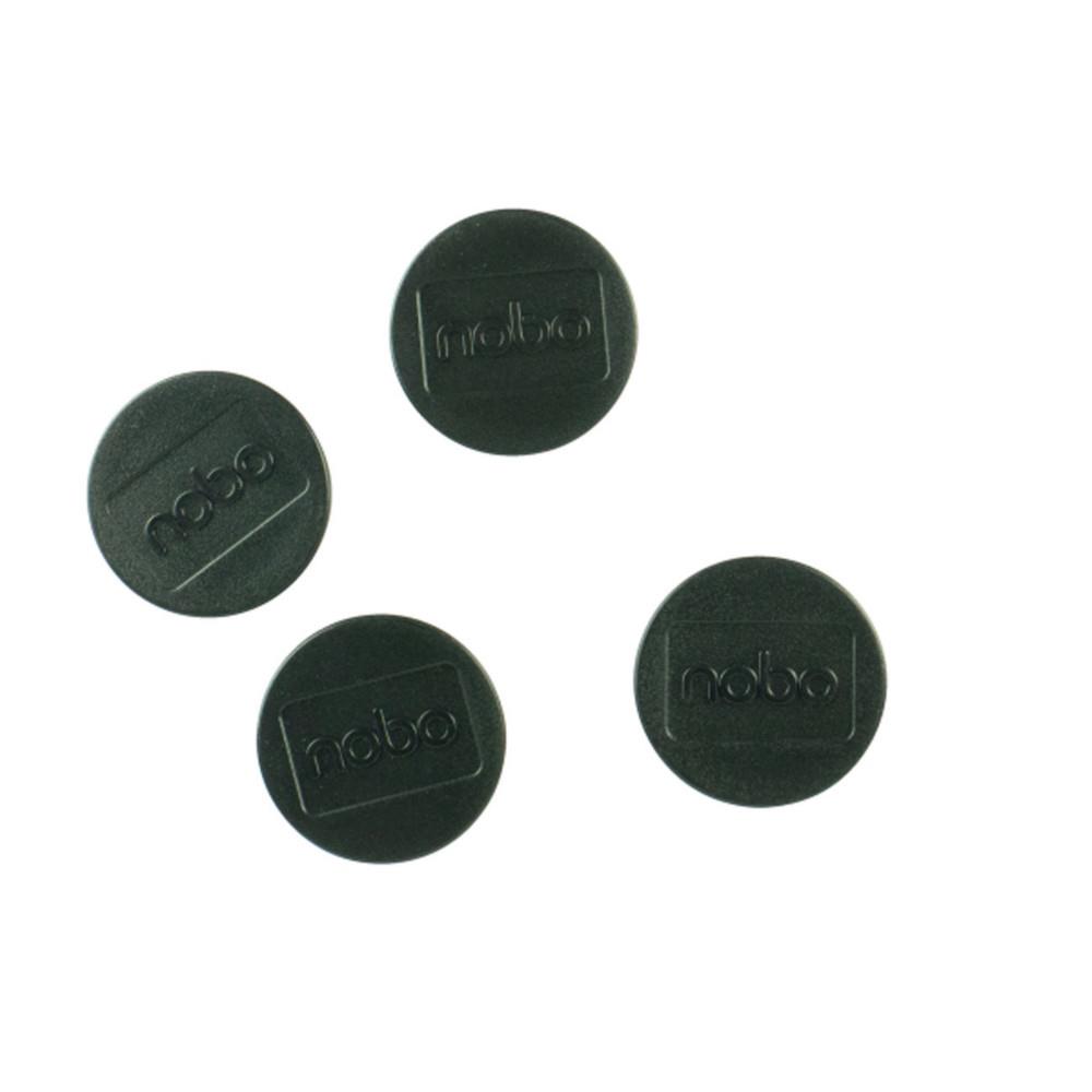 Aimant rond 38 mm Nobo  - Noir - Lot de 4