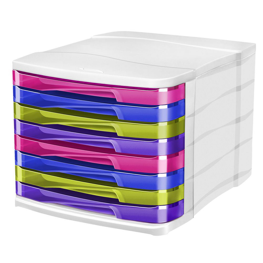 Module de classement 8 tiroirs Cep 398HM - 29,2 x 24,6 x 38,6 cm - multicolore