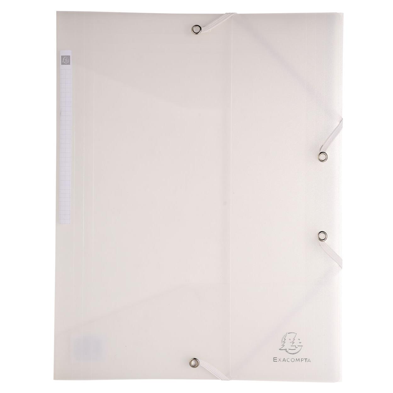 Chemise box  lastique Exacompta - en polypropylne translucide - A4 - grande capacit - Dos 2,5 cm - Incolore