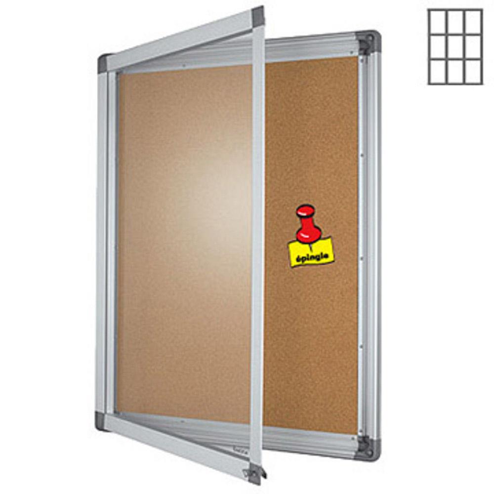 Vitrine d'intrieur NF haute scurit 9 feuilles A4 - fond Lige