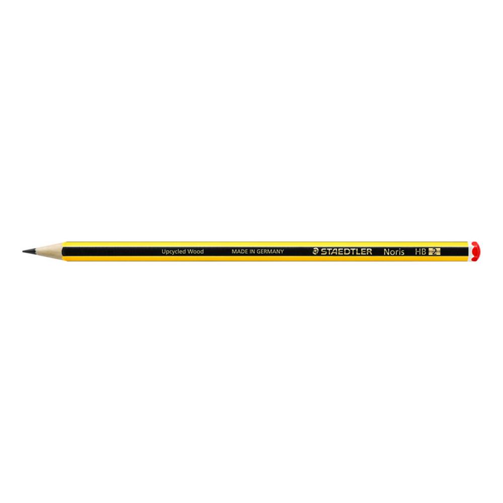 Crayon de papier Staedtler Noris - mine HB - corps hexagonal jaune et noir - bote de 12