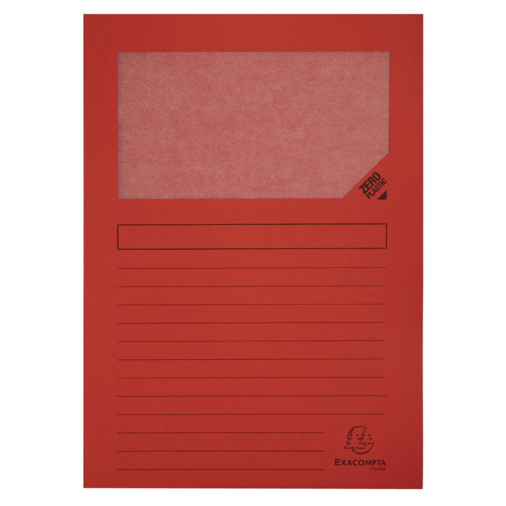 Chemises  fentre Exacompta Forever 80 feuilles A4 130 g/m en carte recycl - Rouge - Lot de 25