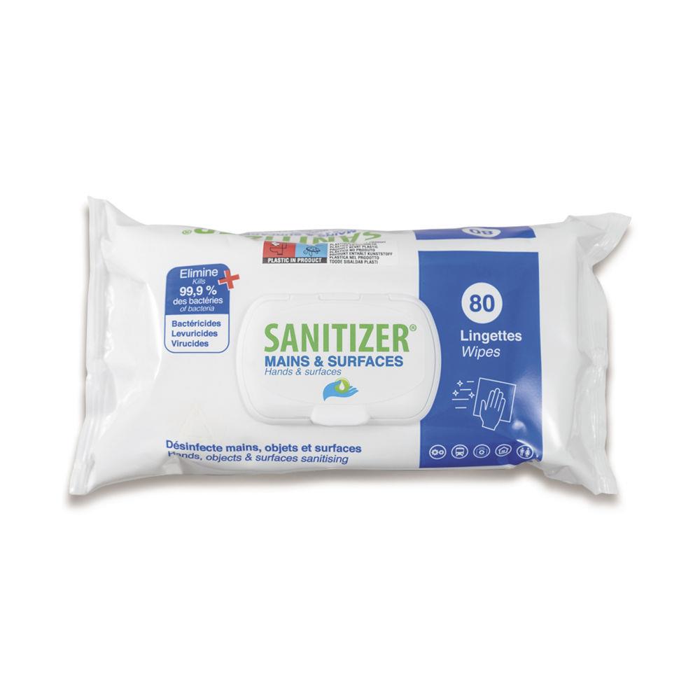 Lingettes dsinfectantes multi-usages Tifon Sanitizer - Paquet de 80