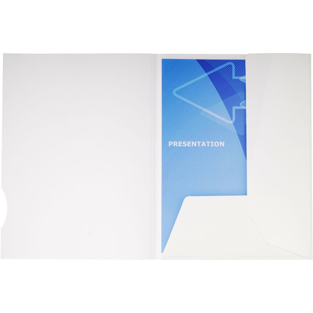 Chemise de prsentation Exacompta Chromolux - 2 rabats - carte 250g - blanc brillant