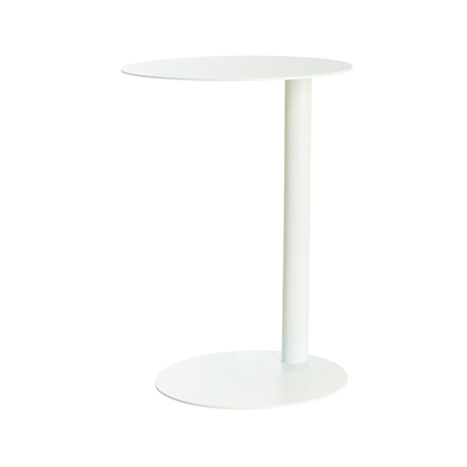 Table d'appoint Ma mtal - diamtre 40 cm - blanc