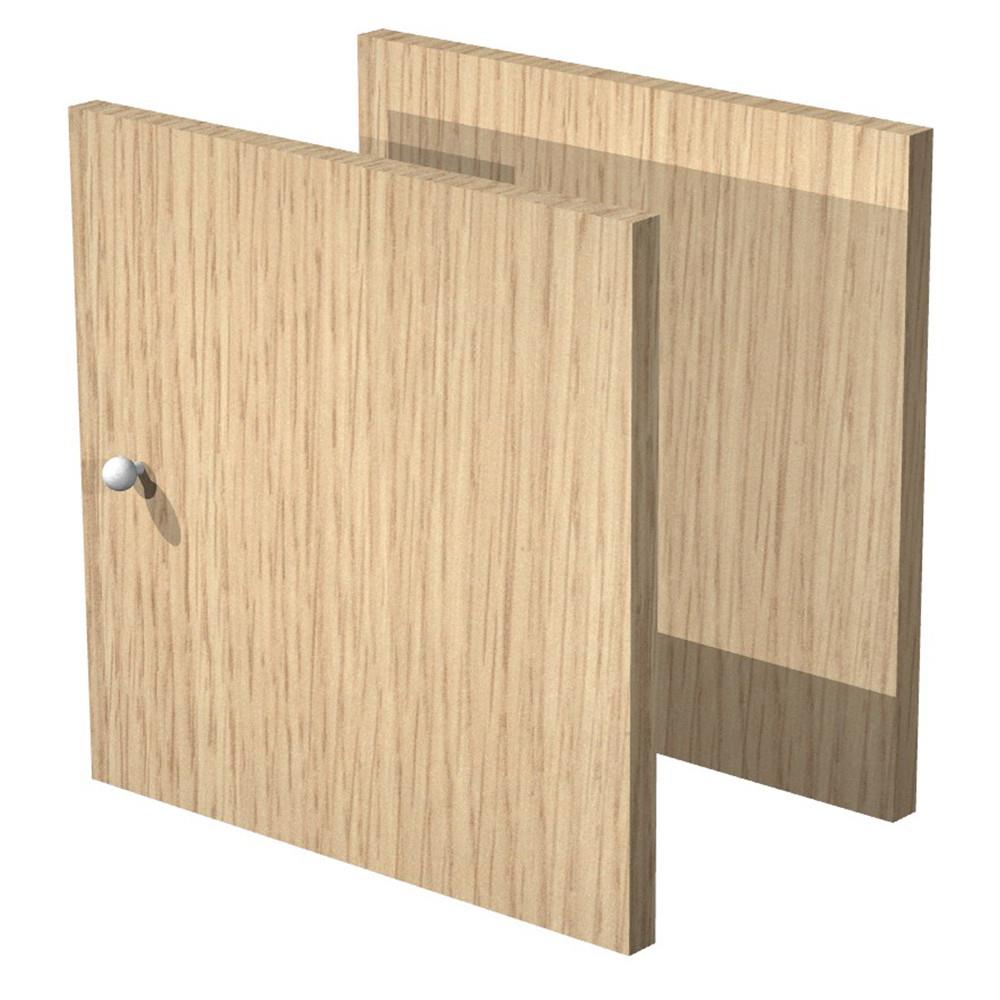Portes pour bibliothque multicases - lot de 2 - chne