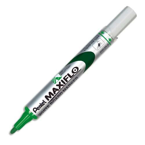 Marqueur effaable  sec Pentel Maxiflo - pointe ogive moyenne 4 mm - vert
