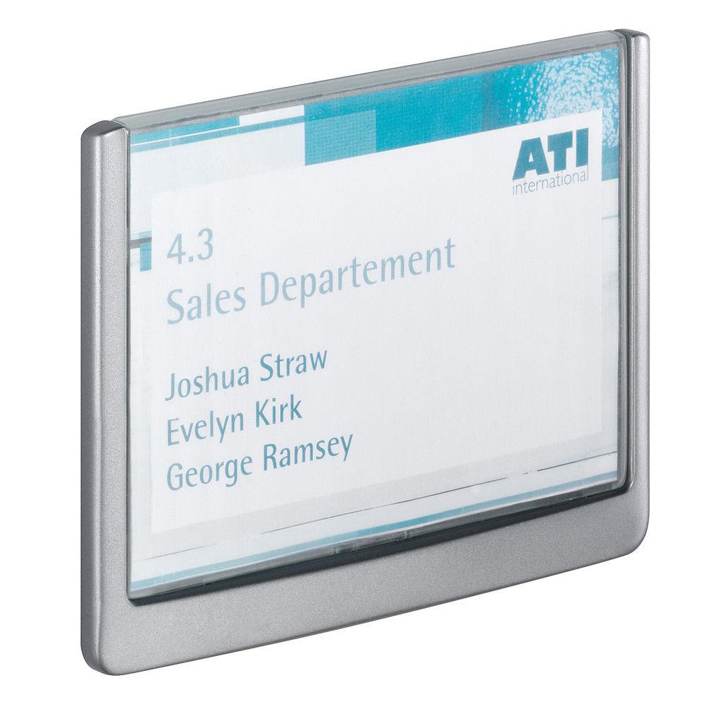Plaque de porte Durable Click Sign 149 x 105 - 5 mm - gris