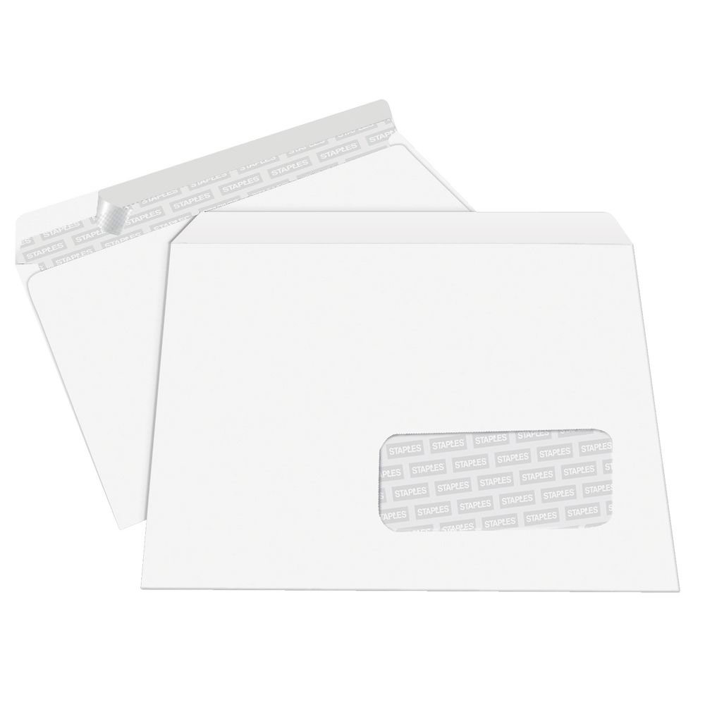 Enveloppe blanche Premium C4 229 x 324 mm 100g avec fentre - ouverture grand ct - bande autoadhsive - bote 250 units