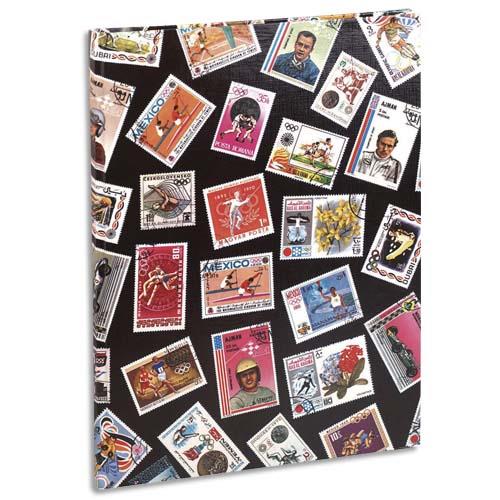 Album collection de timbres - 9 bandes / 16 pages - non rechargeable - 30,5x22,5 cm