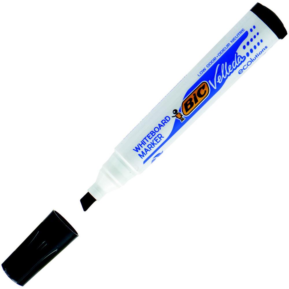 Marqueur effaable  sec Velleda 1751 - pour tableaux blancs - pointe biseau - encre noire