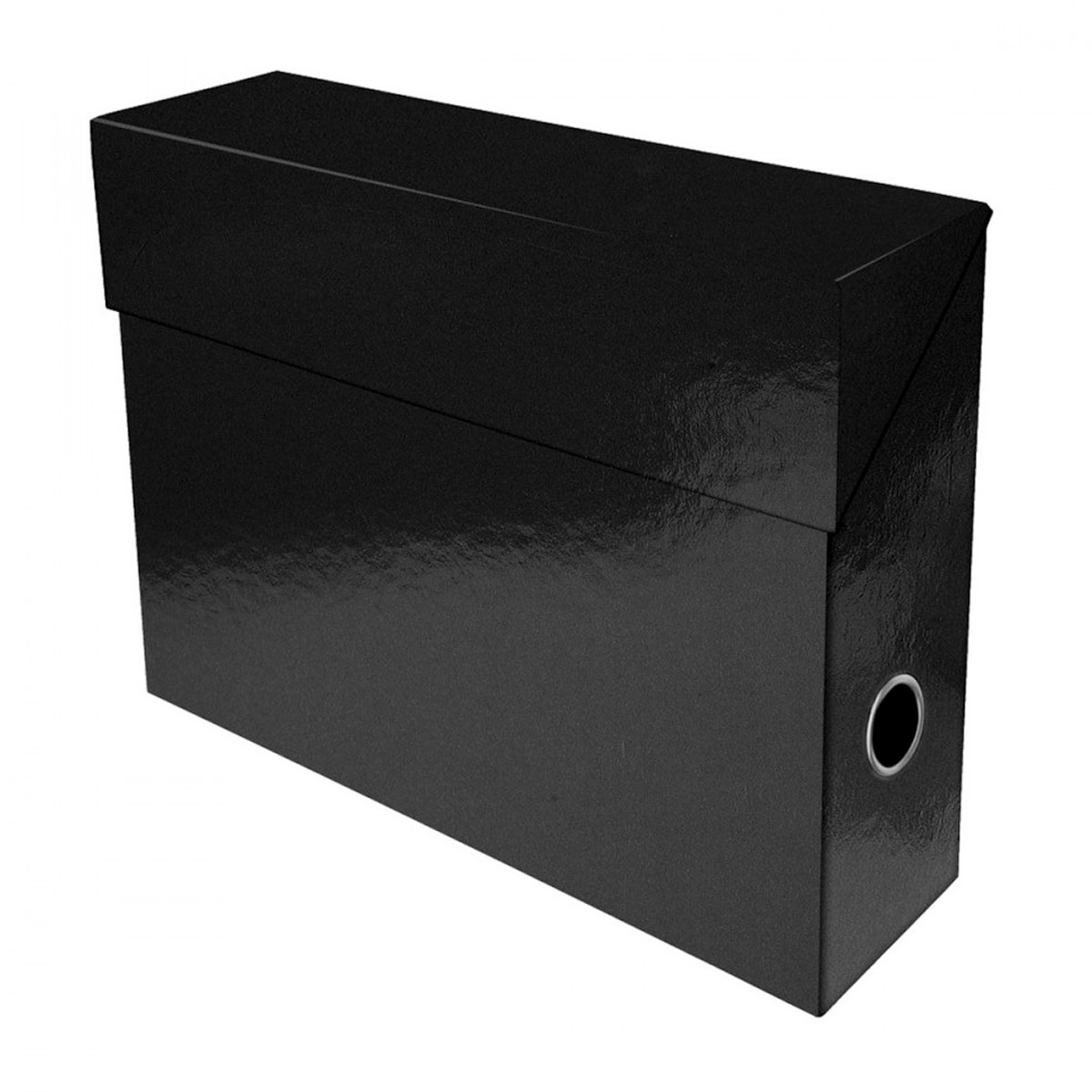 Bote de transfert Exacompta Iderama - carte lustre pellicule - dos 9,5 cm - 34 x 26 cm - noir