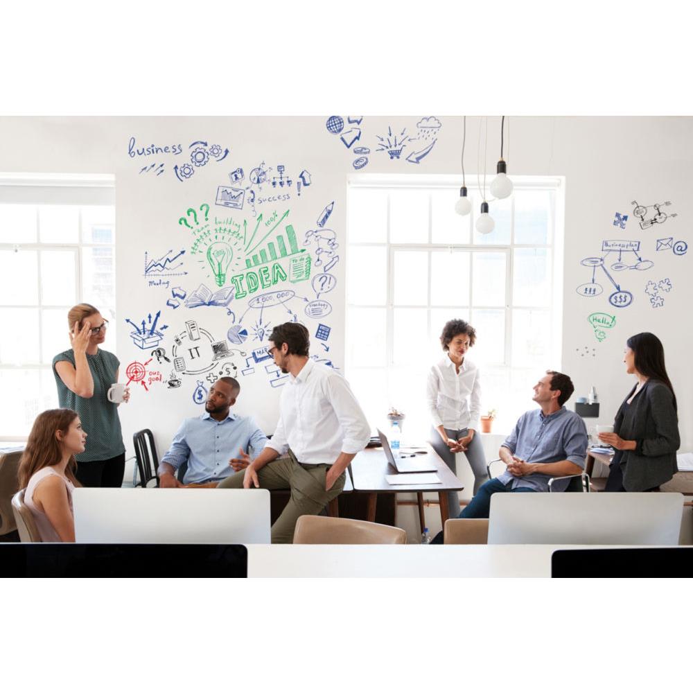 Film tableau blanc Lagemaster Wrap-Up - auto-adhsif et magntique - H101 x L300 cm